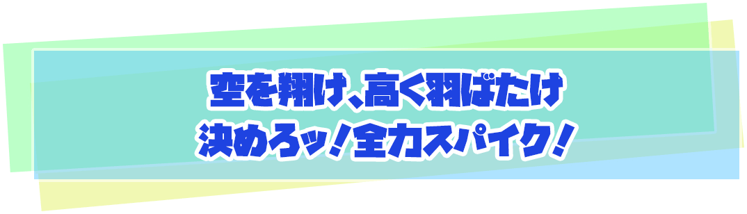 空を翔け、高く羽ばたけ決めろッ！全力スパイク！